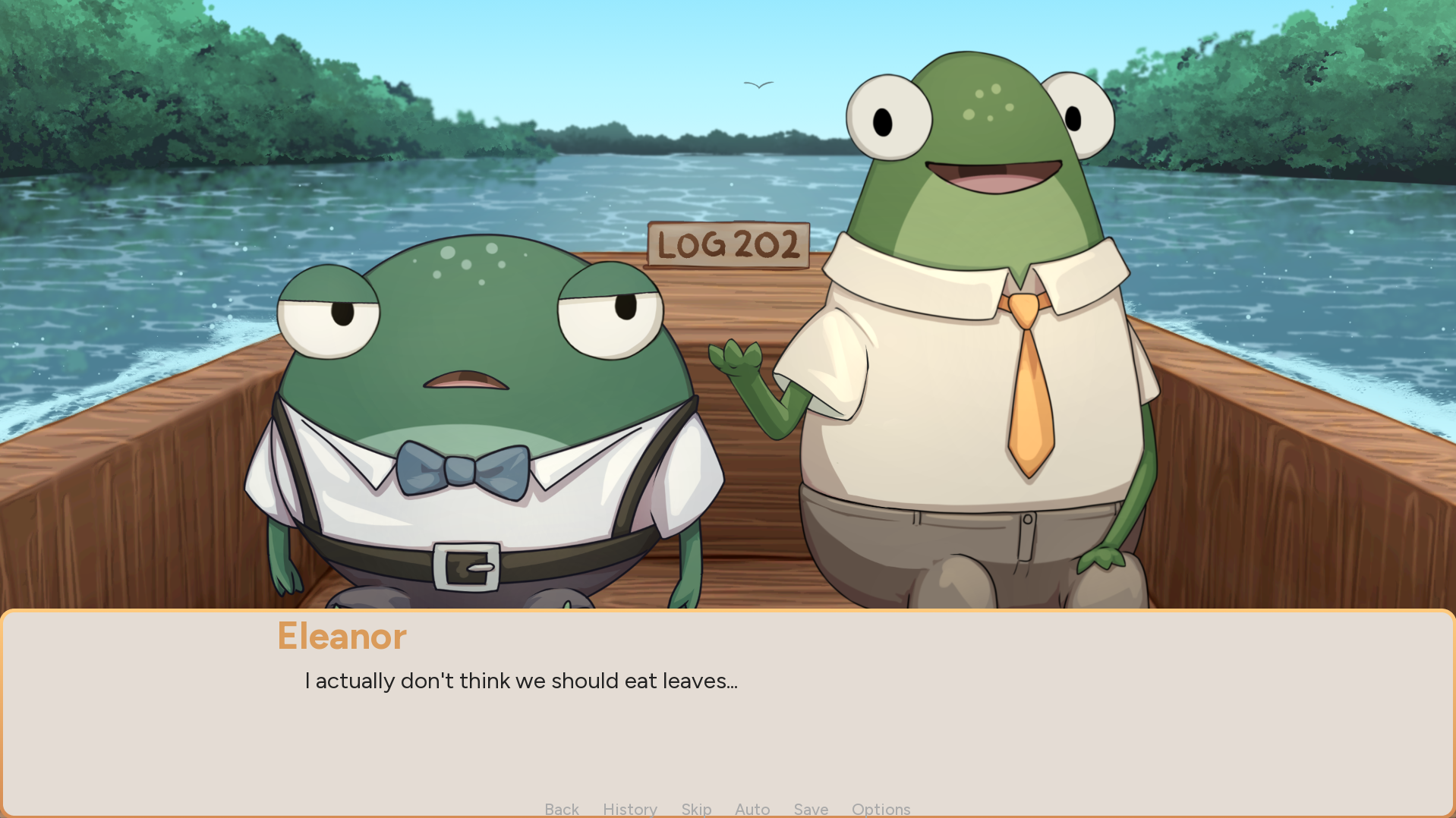 Two Frogs on a Log Screenshot